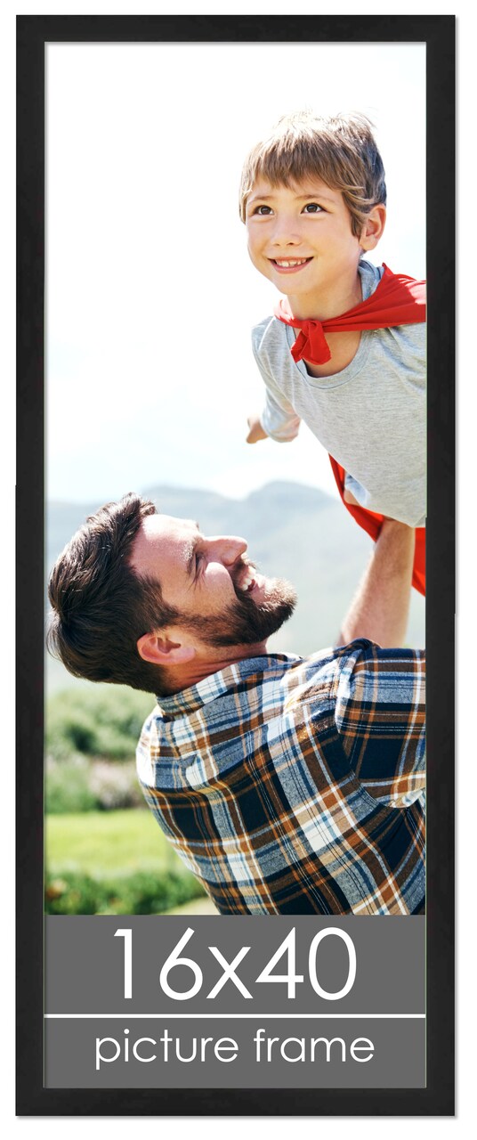 Panoramic Decor Black Picture Frame - UV Acrylic, Foam Board Backing, Hanging Hardware